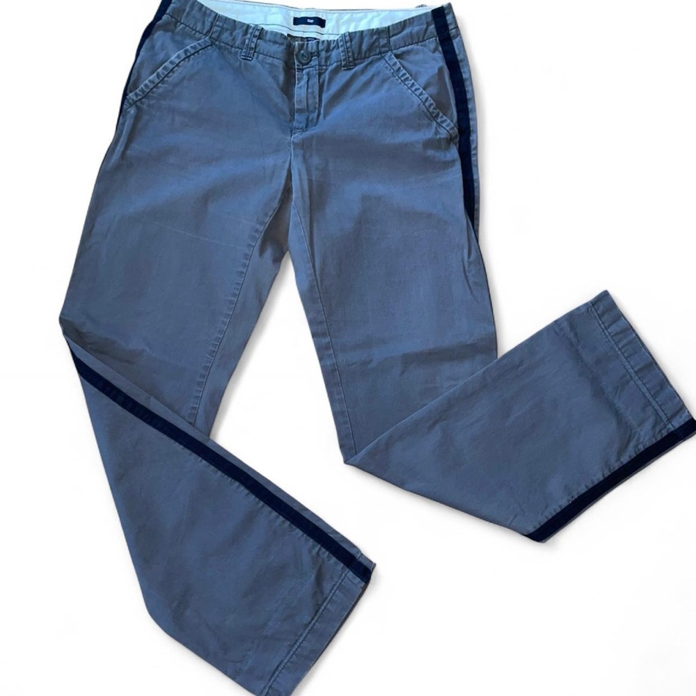 GAP Gray Straight Leg Women's Pants with Side Stripe